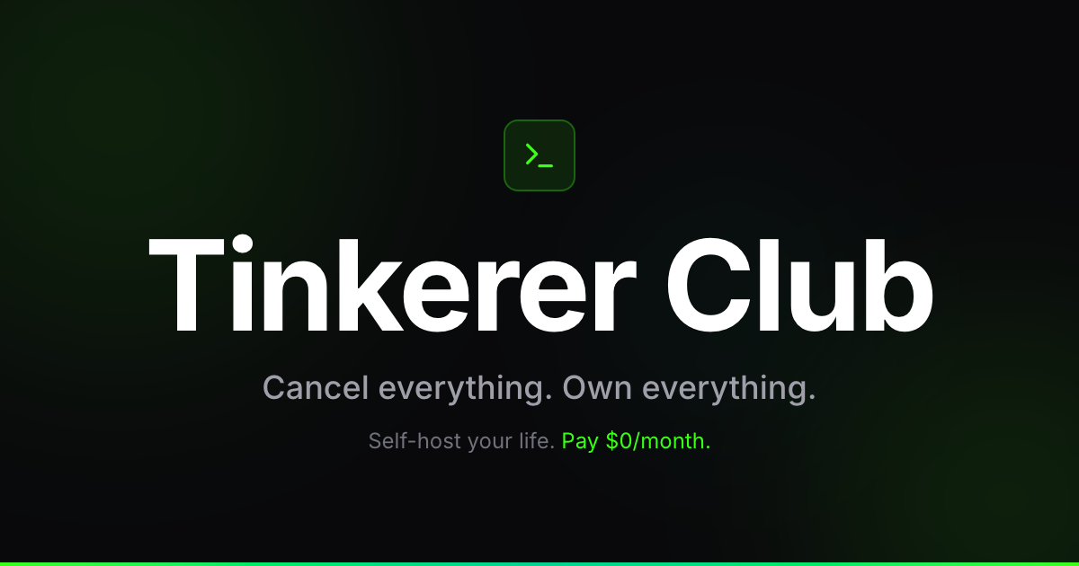 Tinkerer Club preview