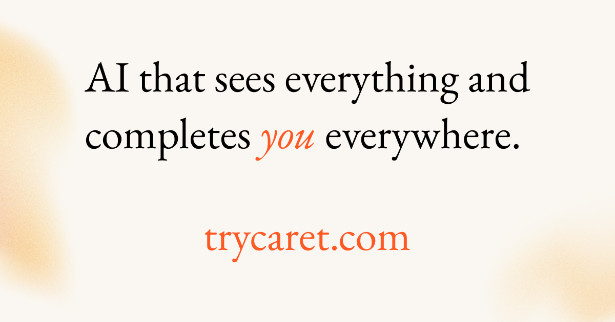Caret preview
