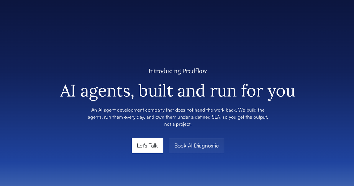 Predflow AI preview