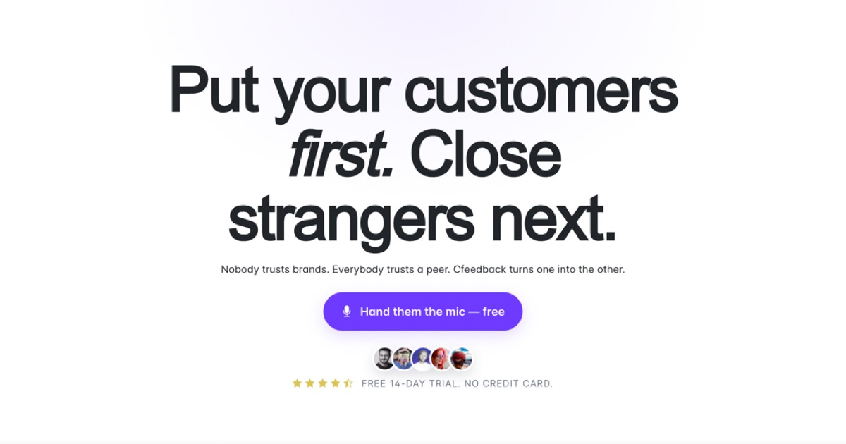 Customer Feedback preview