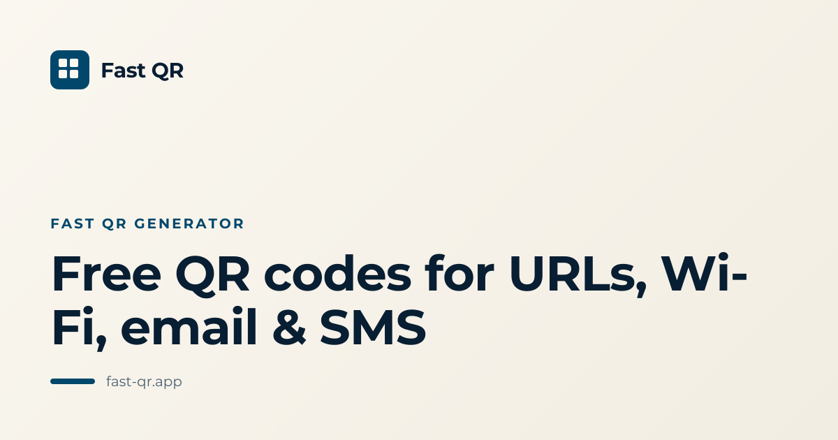 Fast QR preview