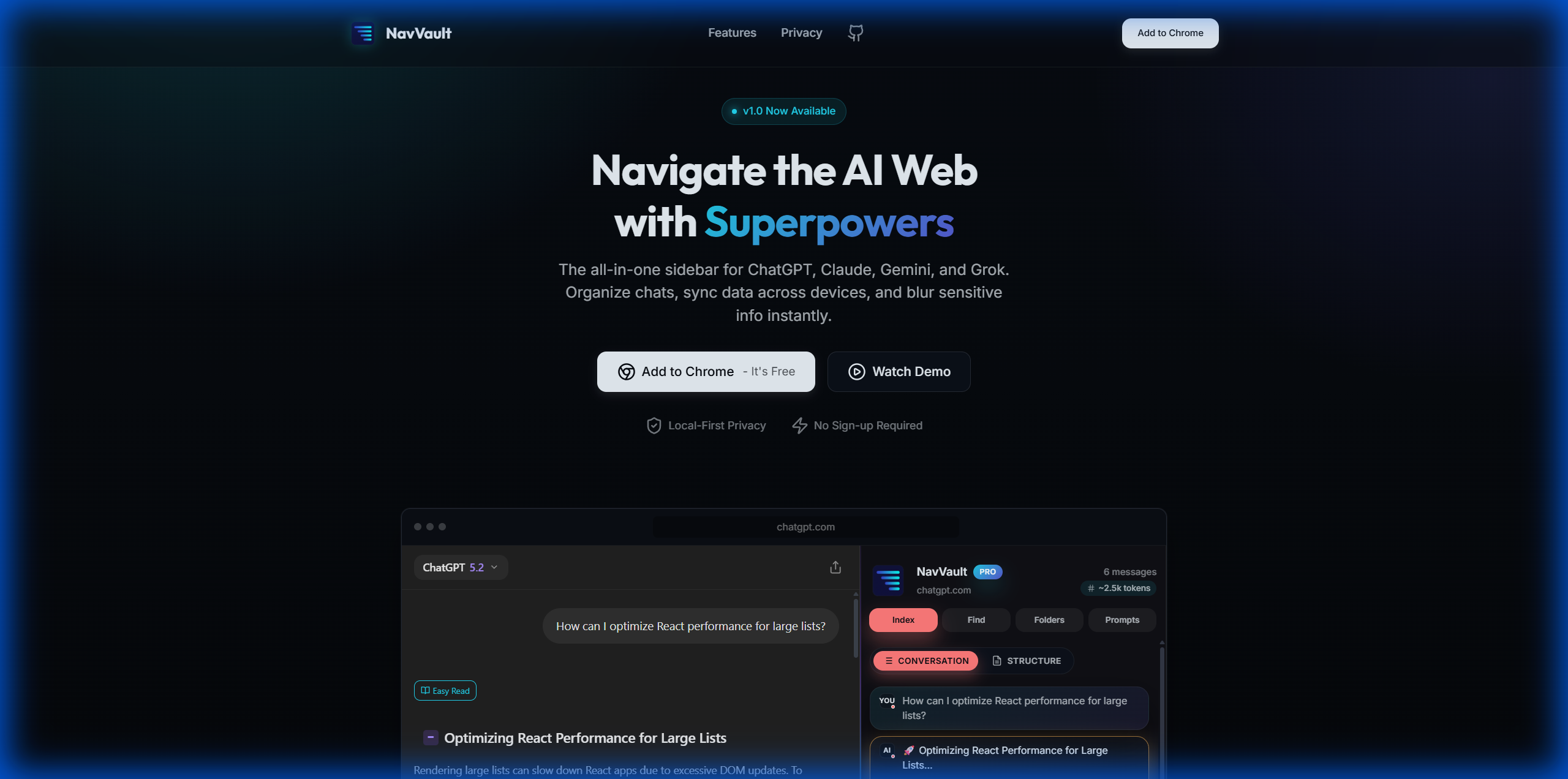 NavVault preview