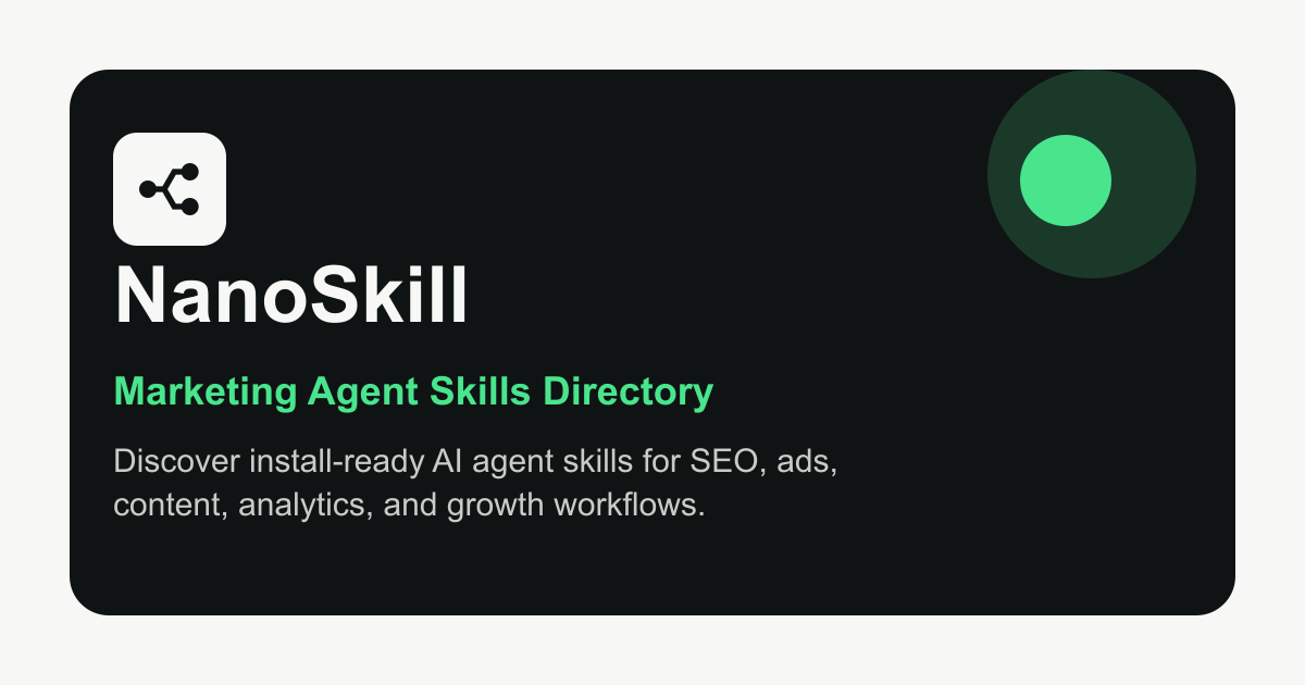 NanoSkill AI preview