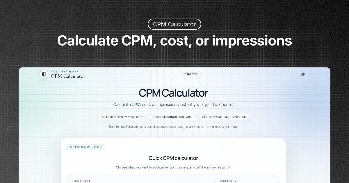 CPM Calculator preview