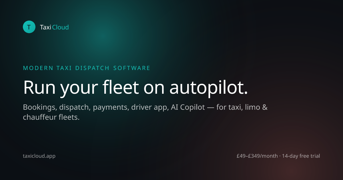 TaxiCloud — Run your fleet on autopilot. preview