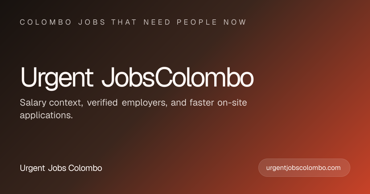 urgentjobscolombo preview
