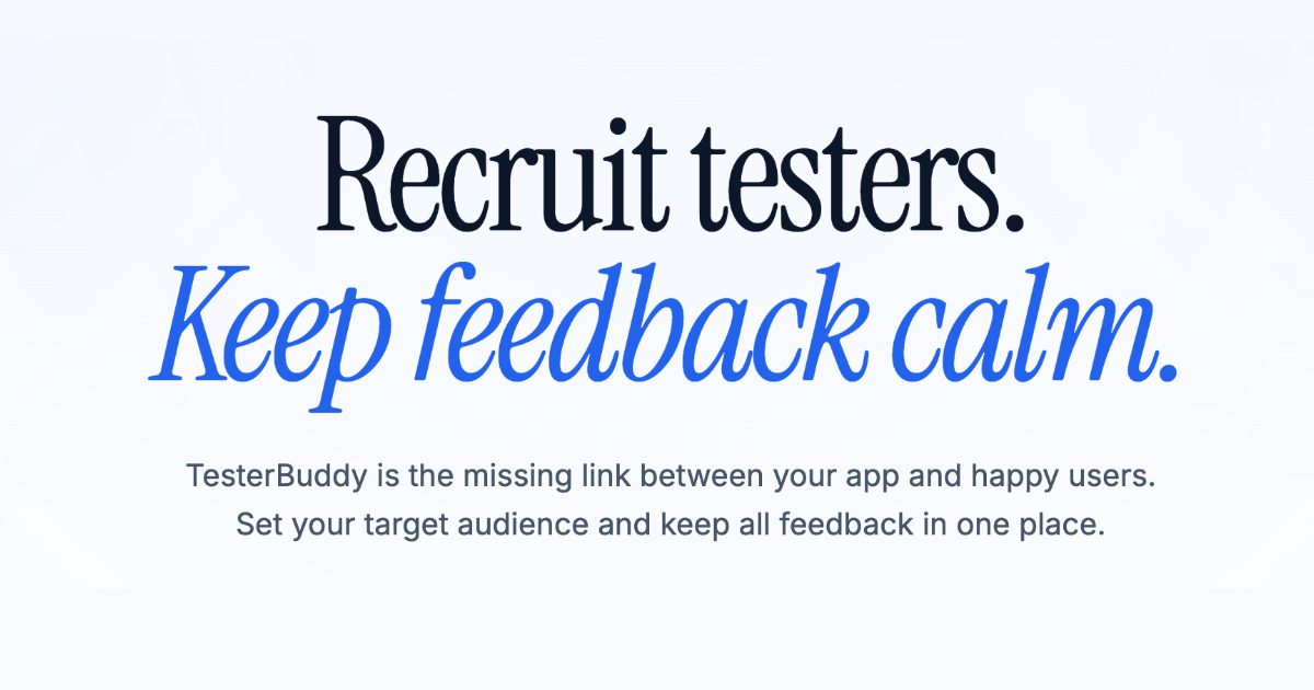 TesterBuddy: Find App Testers preview
