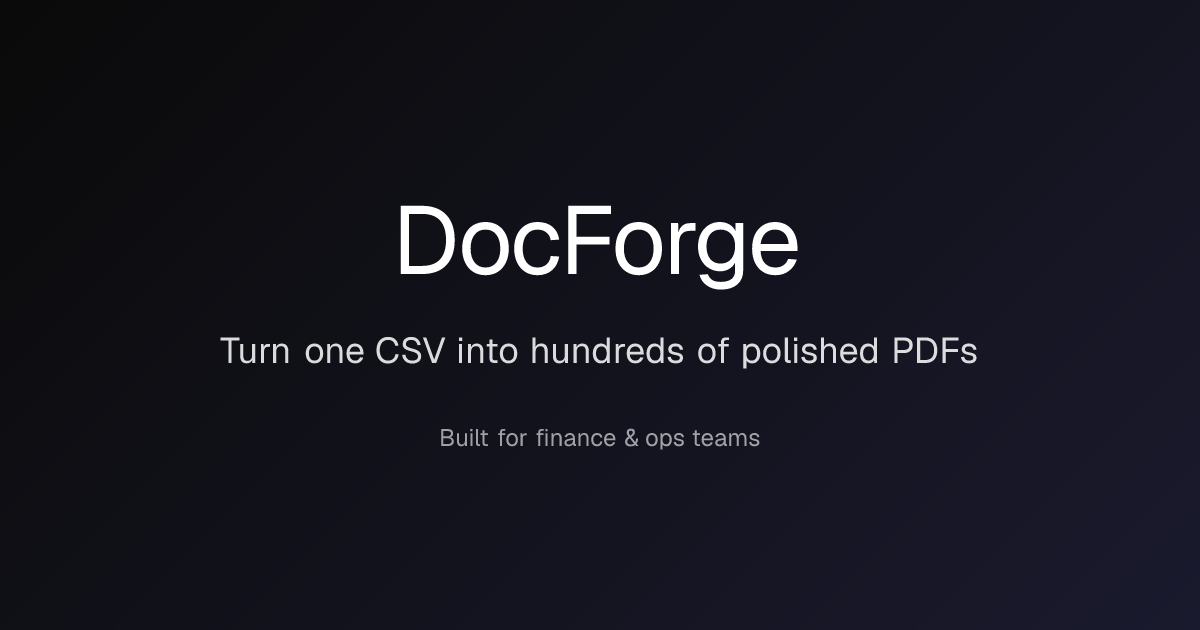 DocForge preview