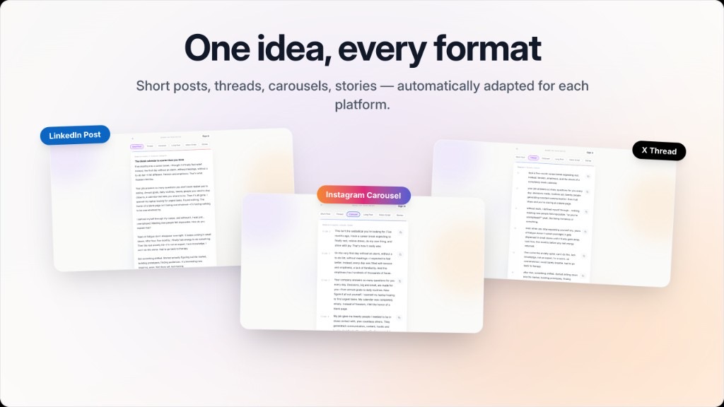Voice to post preview
