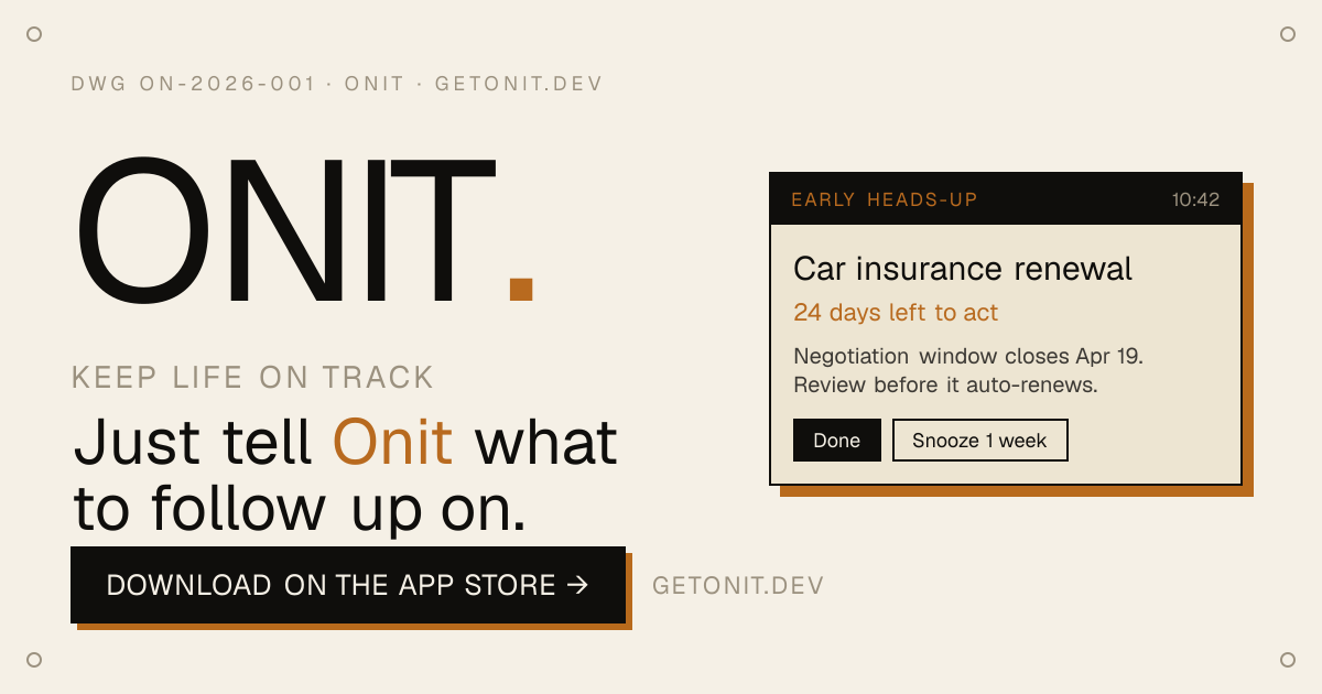 Onit: Keep Life On Track preview