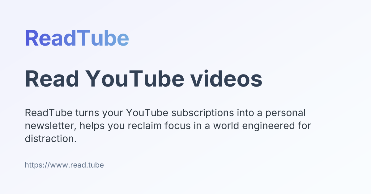 ReadTube preview