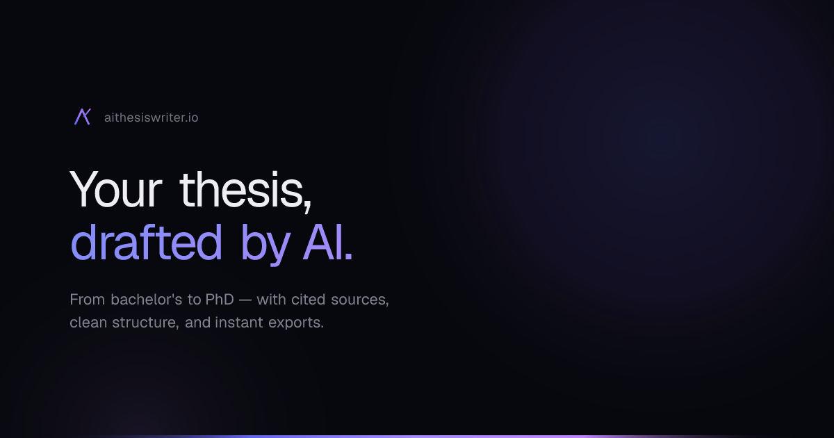 AI Thesis Writer preview