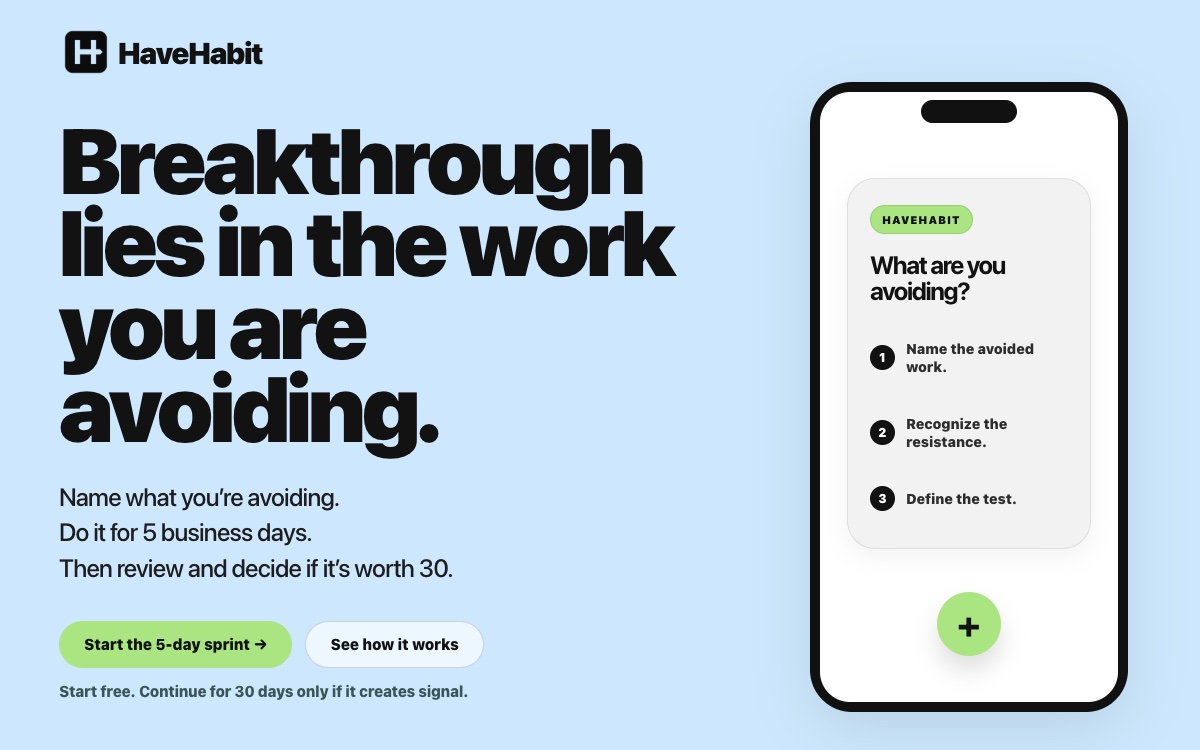 HaveHabit.com preview