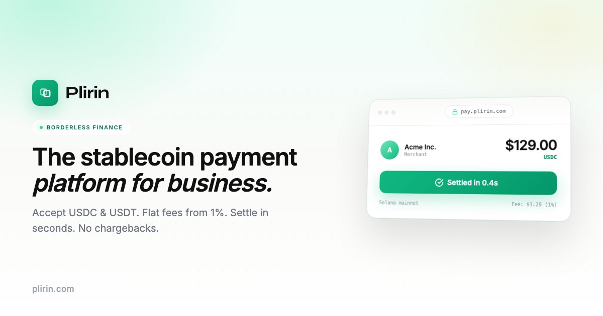 Stablecoin Payments for Business preview