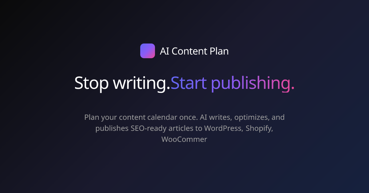 AI Content Plan preview