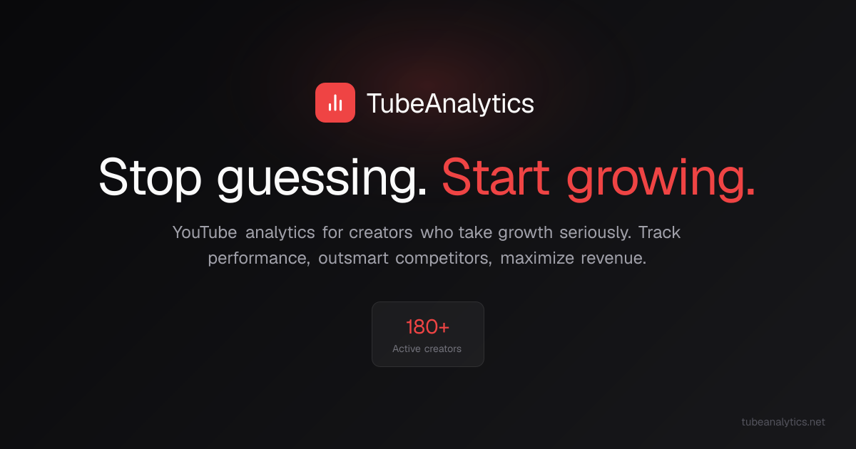 TubeAnalytics preview