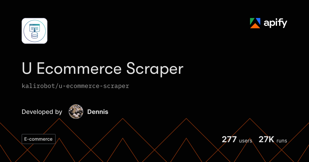U Ecommerce Scraper preview