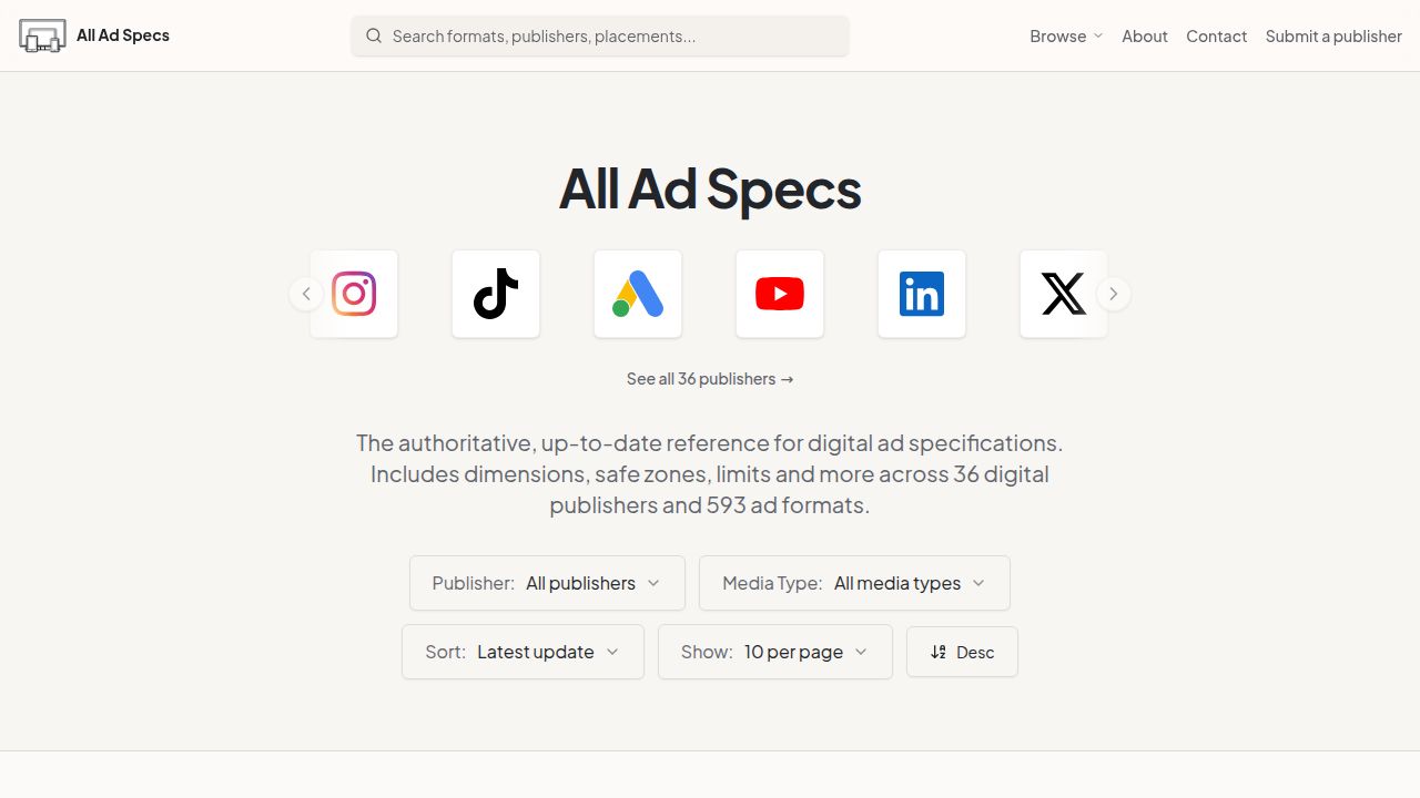 All Ad Specs preview