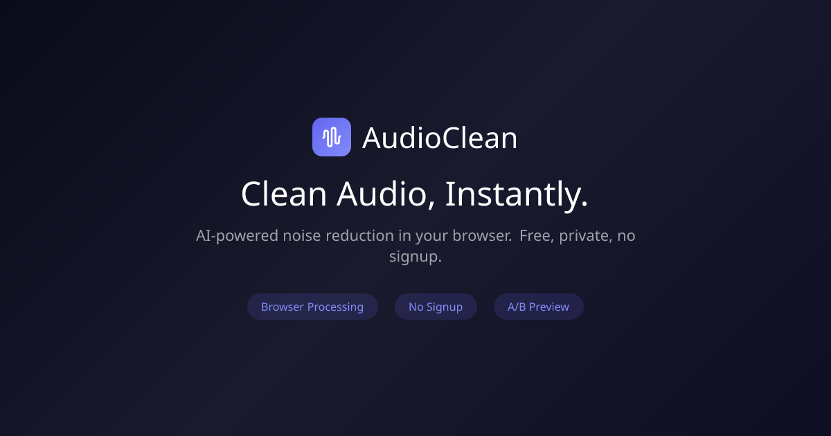 AudioClean preview