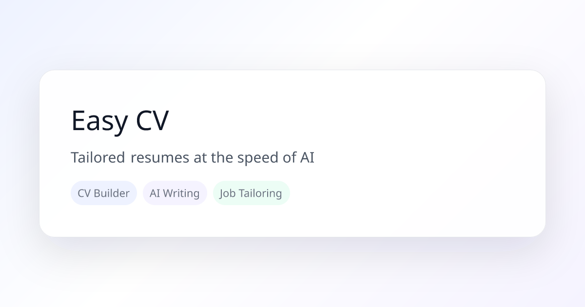Easy CV preview