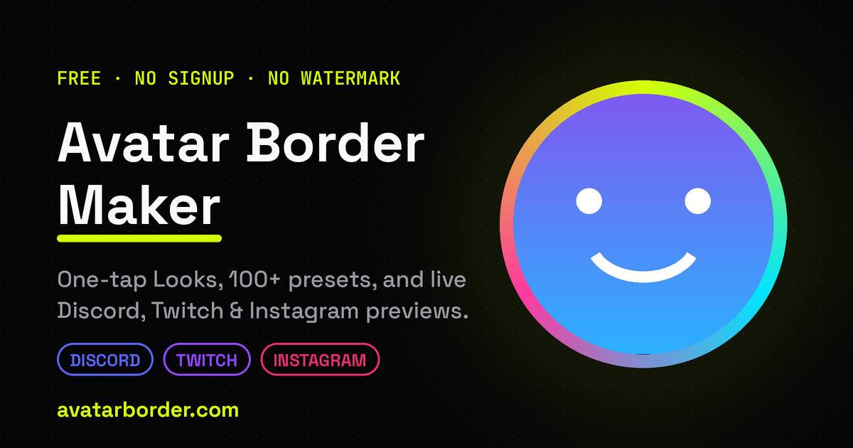 Avatar Border Maker - Free Custom Tool preview