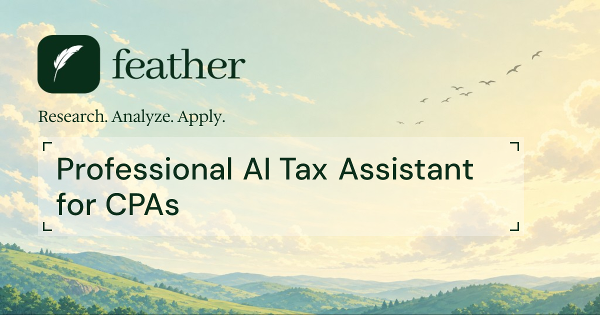 Feather Tax AI preview