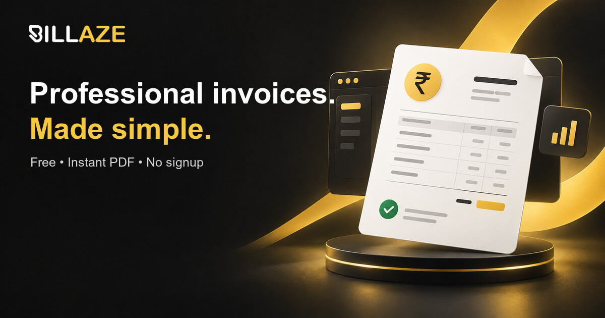 Billaze Free Invoice Generator preview