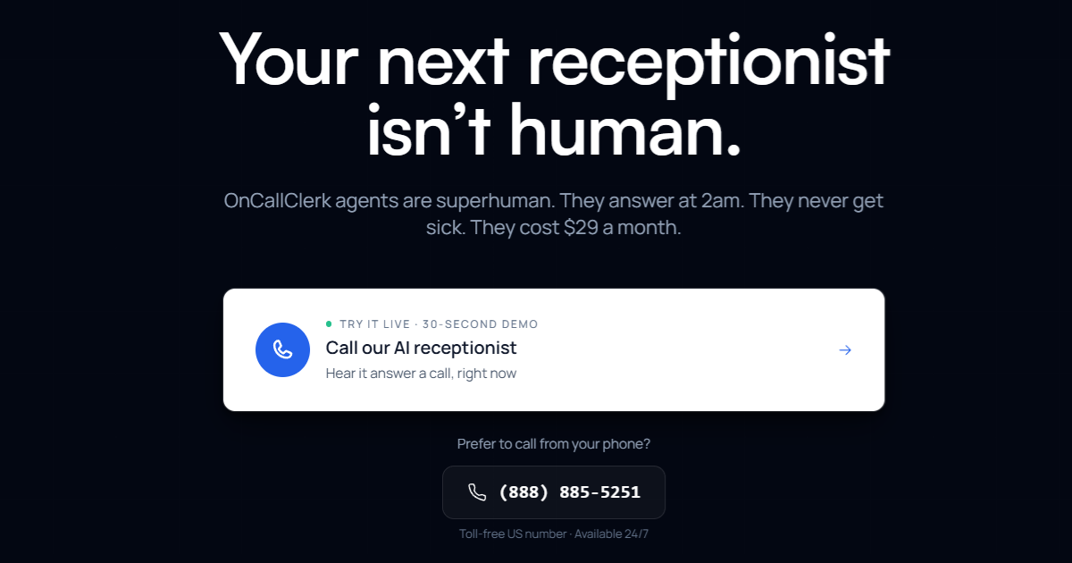 OnCallClerk preview