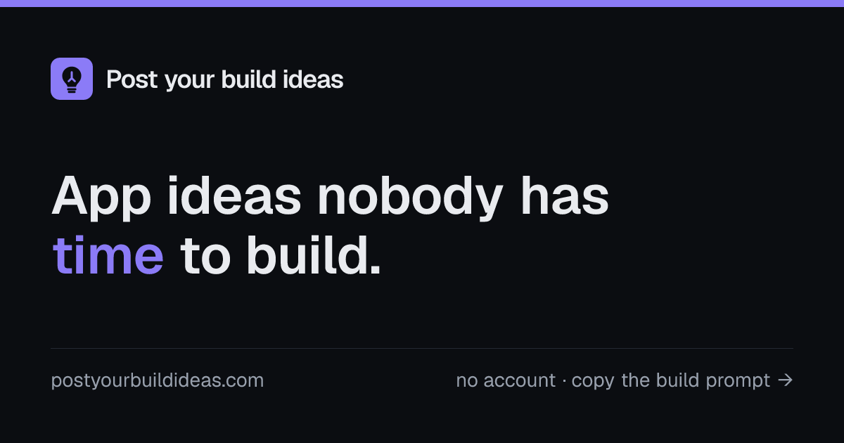 Post your build ideas preview